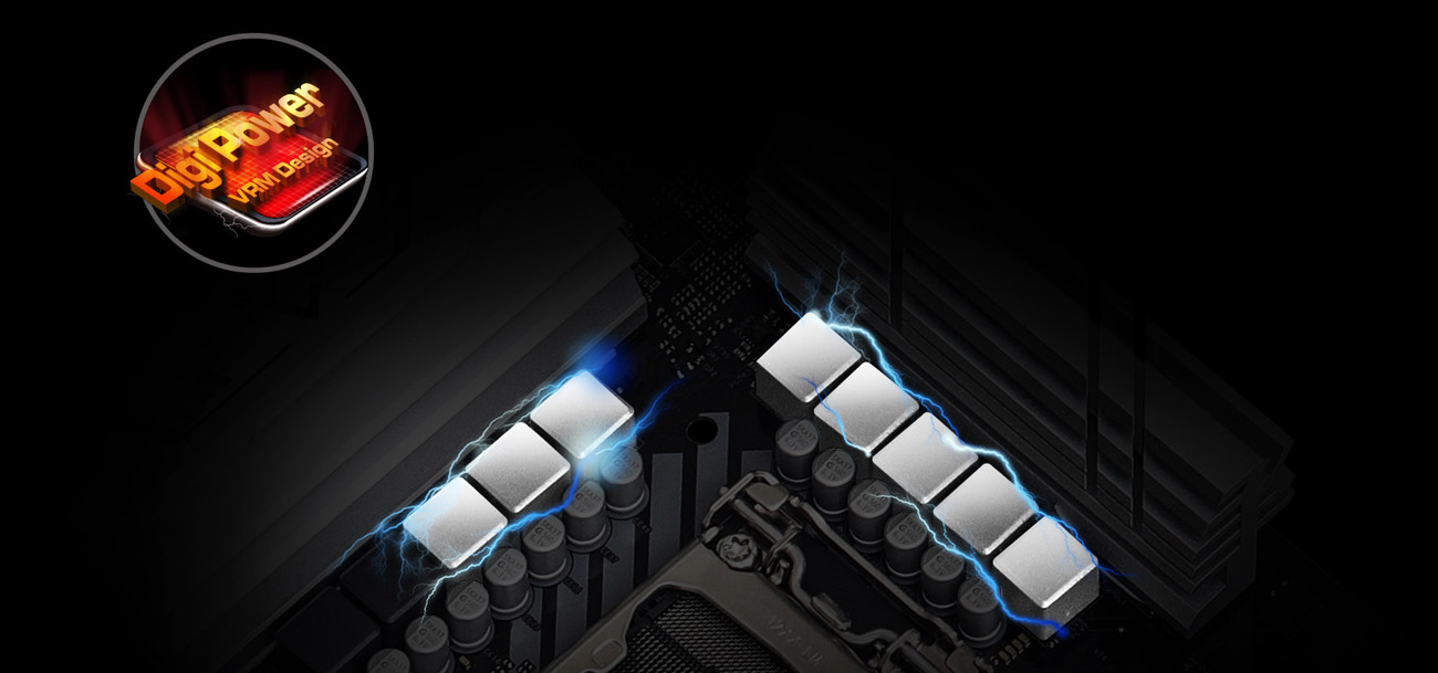 B560M Pro4/ac+ motherboard's power phase design is shown.